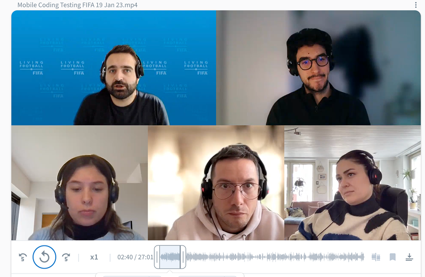 Usability testing — session 1